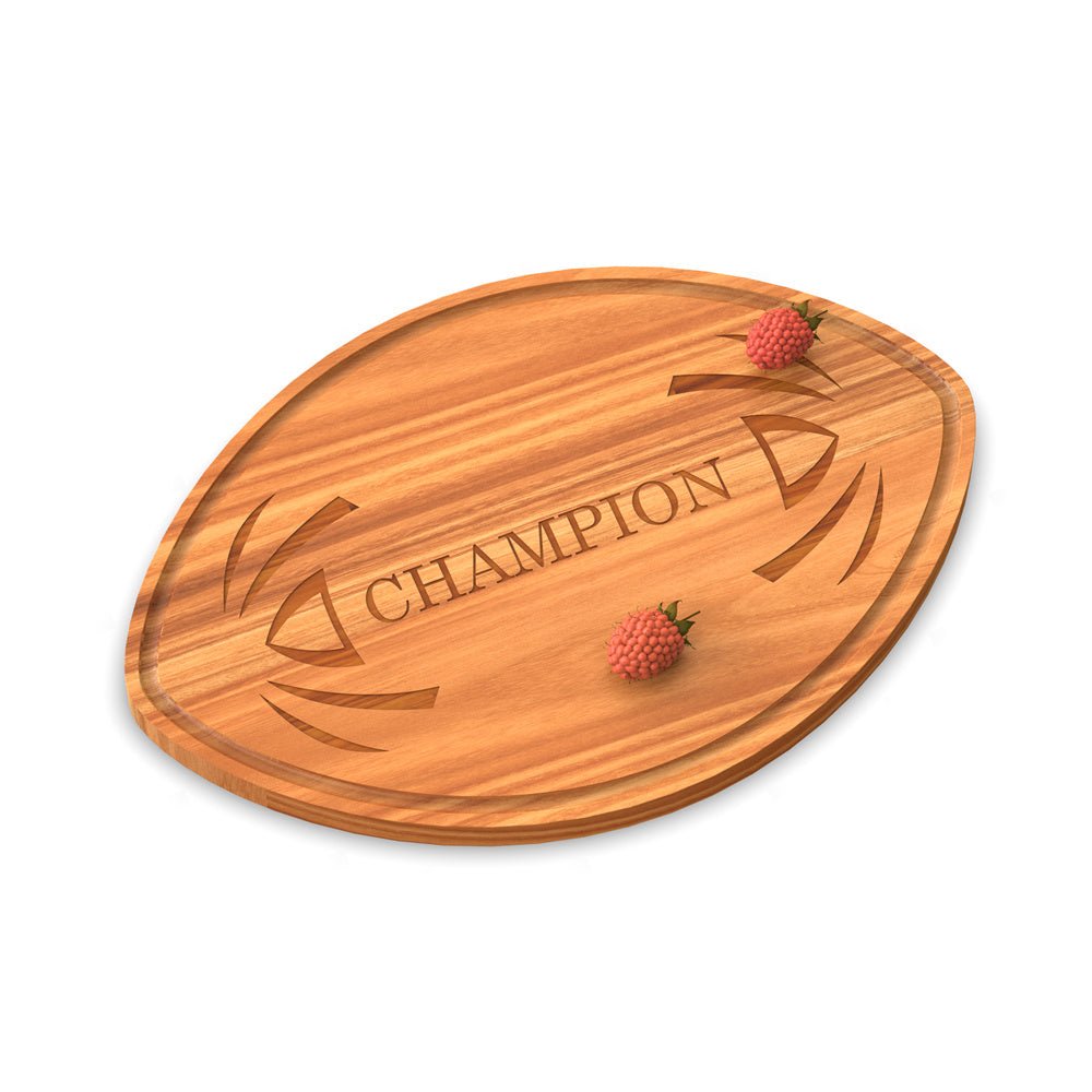 WORDS WITH WOOD LTDFootball Shaped Cutting Board