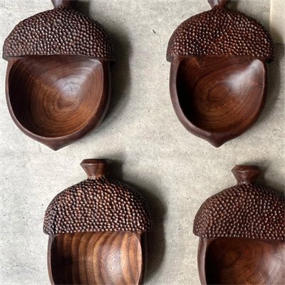 WORDS WITH WOOD LTDHandmade Acorn Coffee Bean Dish