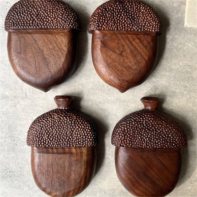 WORDS WITH WOOD LTDHandmade Acorn Coffee Bean Dish