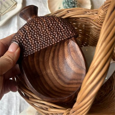 WORDS WITH WOOD LTDHandmade Acorn Coffee Bean Dish