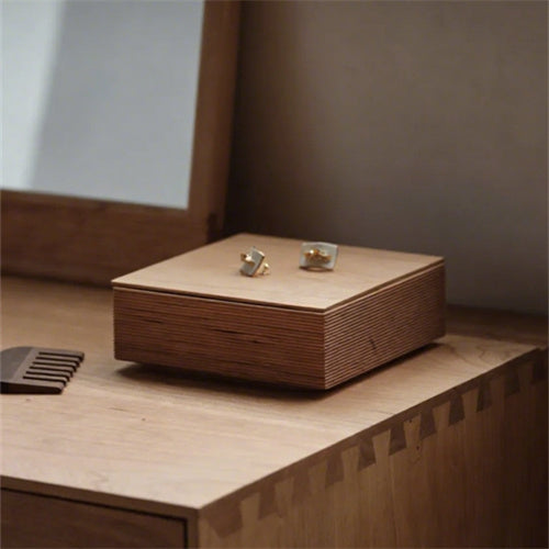 Multifunctional Desktop Jewelry Whole Wood Contain