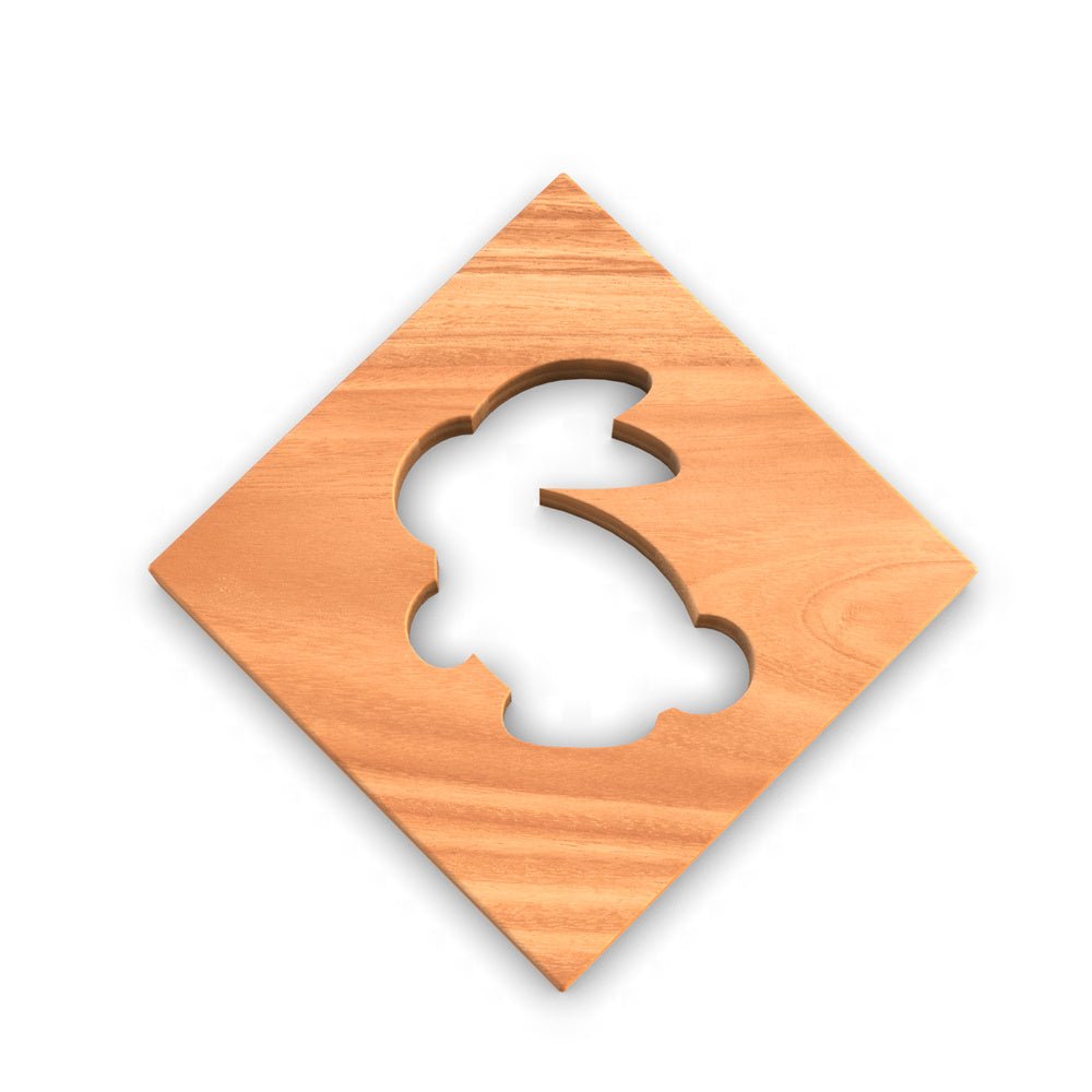 WORDS WITH WOOD LTDPersonalized Animals Wooden Trivets