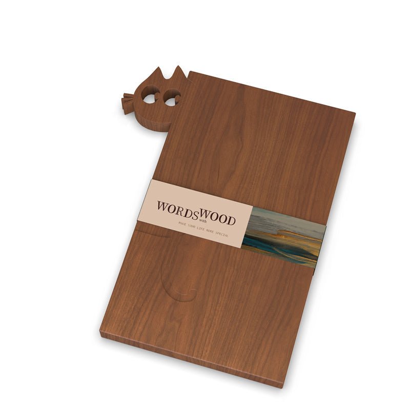 WORDS WITH WOOD LTDPersonalized Cutting Board Special Gift and Cat Pattern