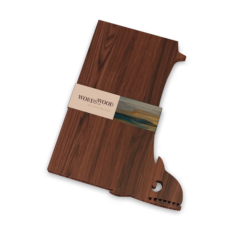 WORDS WITH WOOD LTDPersonalized Cutting Board Special Gift and Shark Pattern