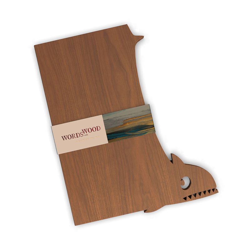 WORDS WITH WOOD LTDPersonalized Cutting Board Special Gift and Shark Pattern