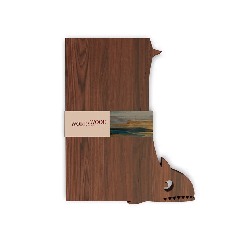 WORDS WITH WOOD LTDPersonalized Cutting Board Special Gift and Shark Pattern
