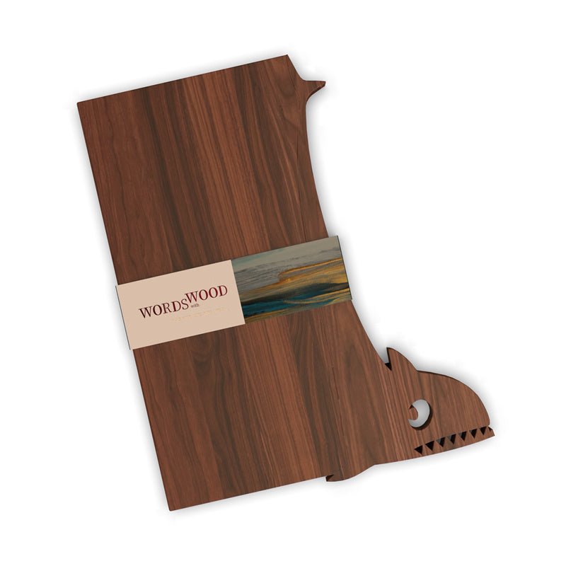 WORDS WITH WOOD LTDPersonalized Cutting Board Special Gift and Shark Pattern