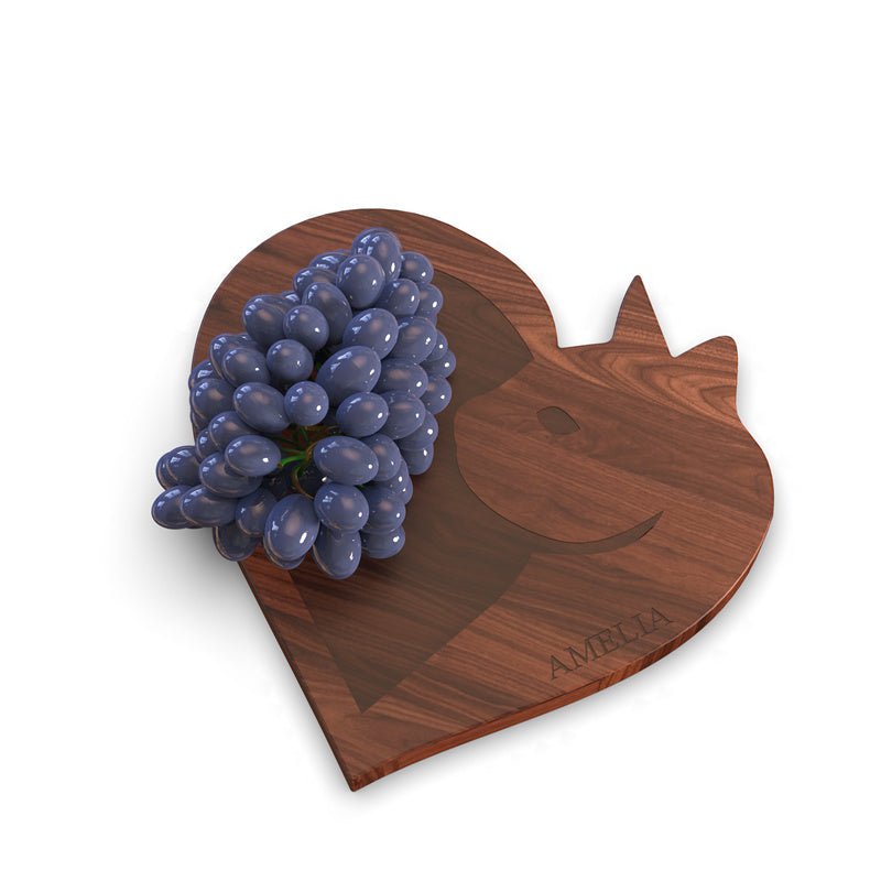 WORDS WITH WOOD LTDPersonalized Cutting Board with Monogram and Love Cat