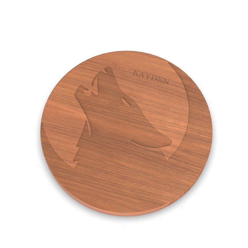 WORDS WITH WOOD LTDPersonalized Cutting Board with Monogram and Wolf