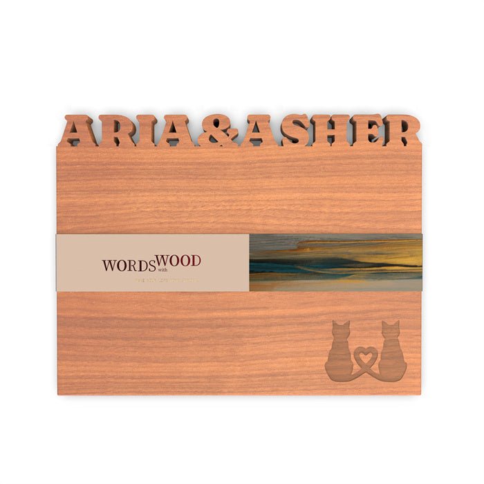 WORDS WITH WOOD LTDPersonalized Cutting Board with Name and Love Cat
