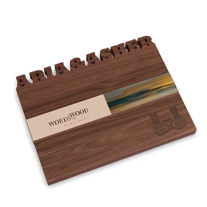 WORDS WITH WOOD LTDPersonalized Cutting Board with Name and Love Cat