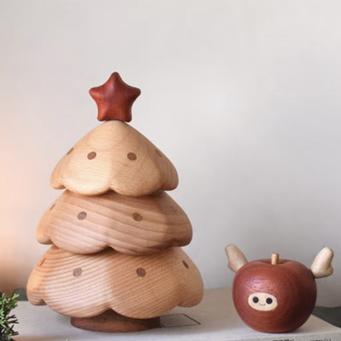 WORDS WITH WOOD LTDSolid Wood Christmas Tree Storage Box